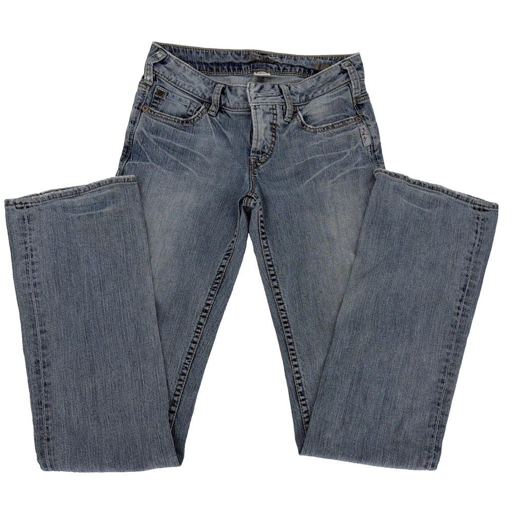 Vintage Y2K 90s Silver Jeans Size 26 Designed in Canada Straight Denim Pants